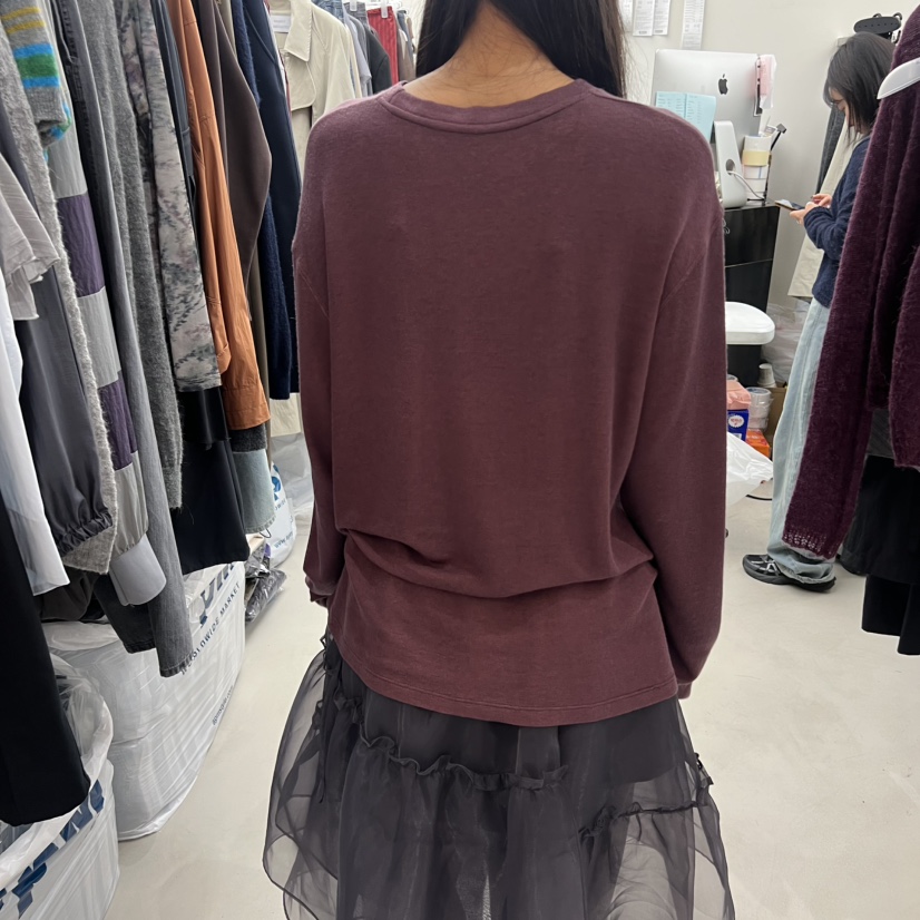 SOLD OUT東大門㊣實拍女裝新品熱賣真品25秋冬推薦長袖T恤SOLD OUT長袖T恤