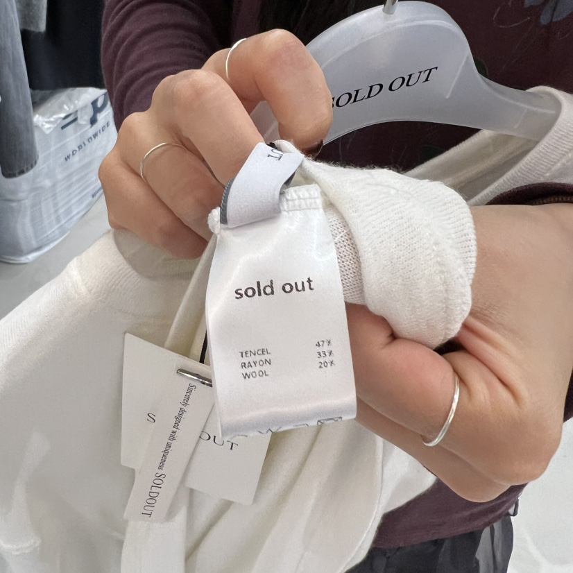SOLD OUT東大門㊣實拍女裝新品熱賣真品25秋冬推薦長袖T恤SOLD OUT長袖T恤