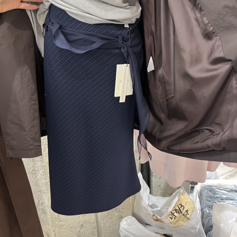 SOLD OUT東大門㊣實拍女裝新款推薦職業半身裙中短裙含腰帶SOLD OUT半身裙/中短裙