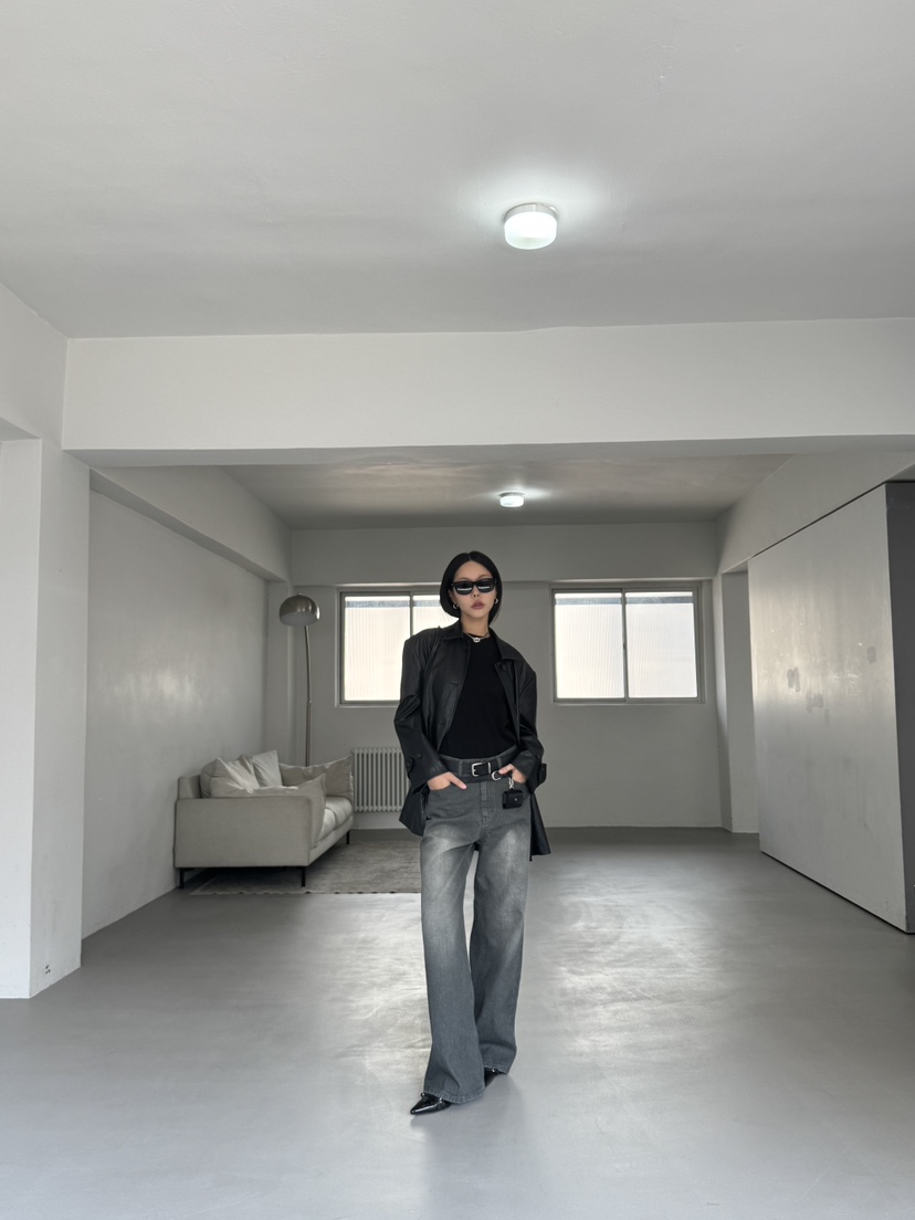 LIMLIMLIM韓國直郵㊣女士新品休閑職業真品時尚牛仔褲不含腰帶LIM LIM LIM牛仔褲