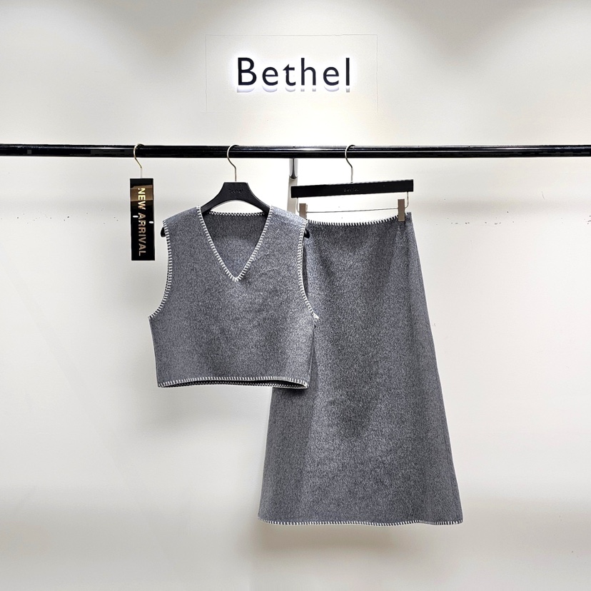 BETHEL東大門㊣代購女裝新款人氣25秋冬時尚推薦套裝羊絨套裝BETHEL套裝圖色1