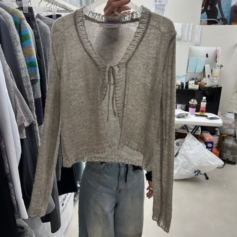 SOLD OUT韓國直郵㊣女士新品休閑人氣推薦職業時尚針織衫羊駝SOLD OUT針織衫圖色2