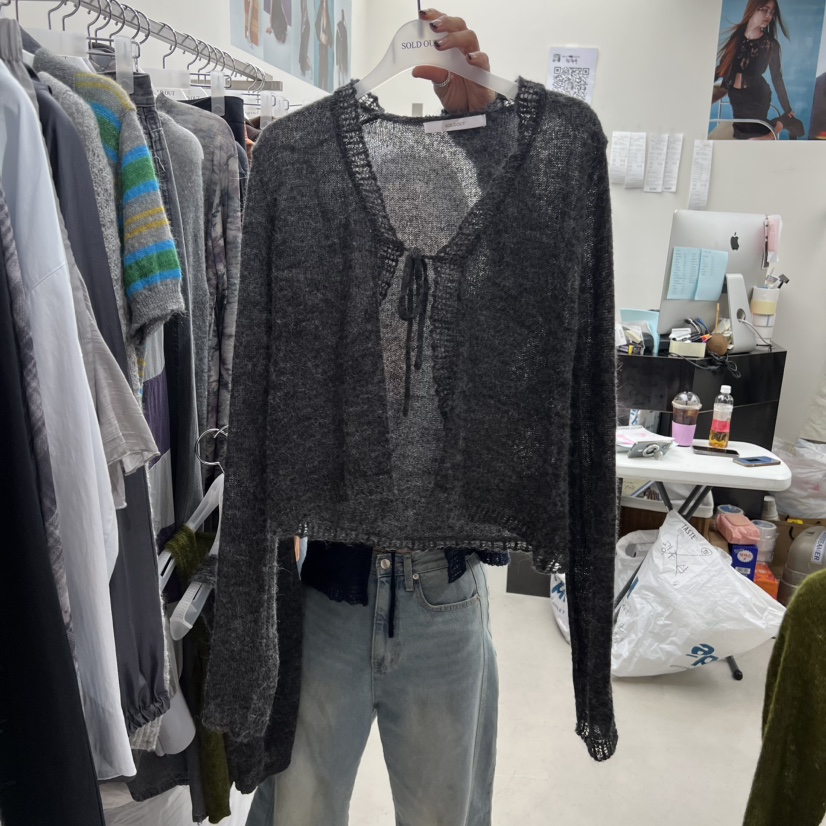 SOLD OUT韓國直郵㊣女士新品休閑人氣推薦職業時尚針織衫羊駝SOLD OUT針織衫圖色3