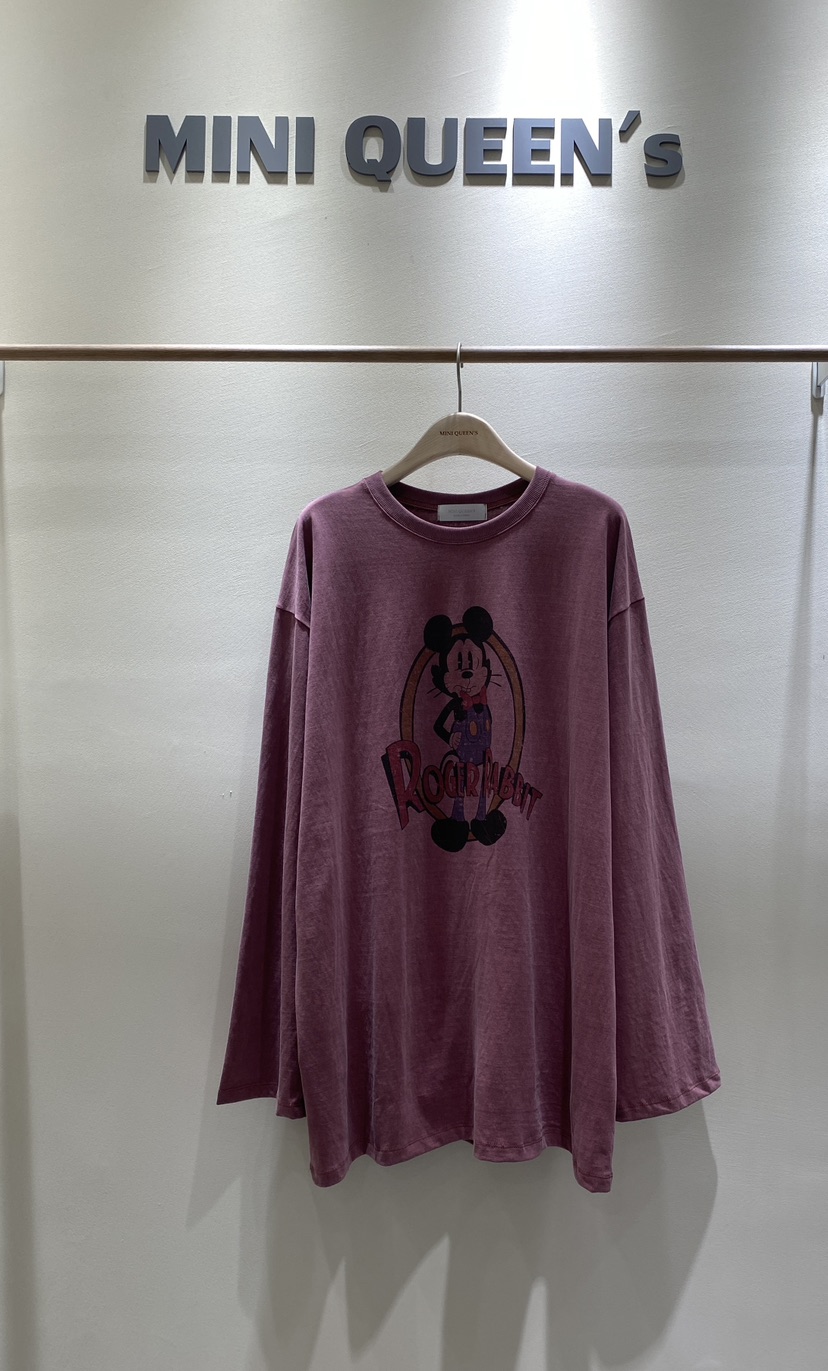 MINIQUEENS韓國直郵㊣女士新品時尚25秋冬真品職業推薦長袖T恤MINIQUEENS長袖T恤圖色1