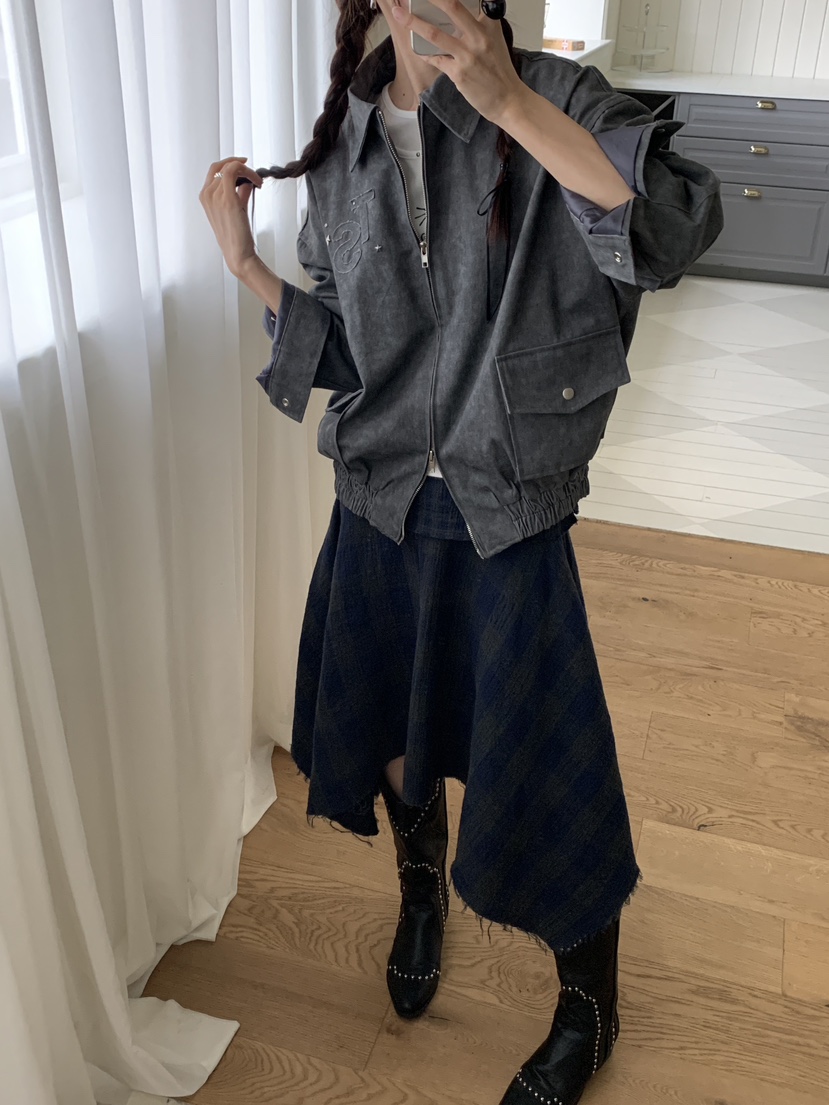 MORE THAN-P東大門㊣實拍女士新品25秋冬人氣時尚熱賣夾克MORE THAN夾克