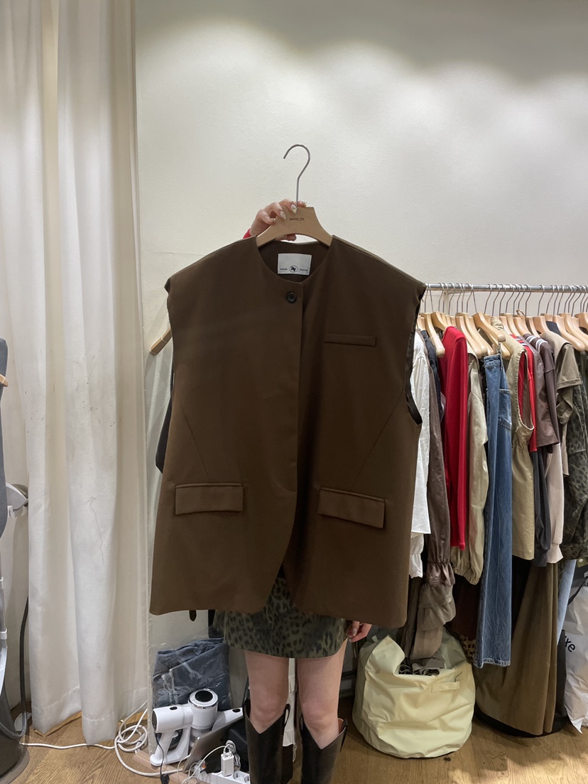 AUVERFIT東大門㊣實拍女裝新品休閑職業時尚人氣熱賣25秋冬馬甲AUVERFIT馬甲圖色2