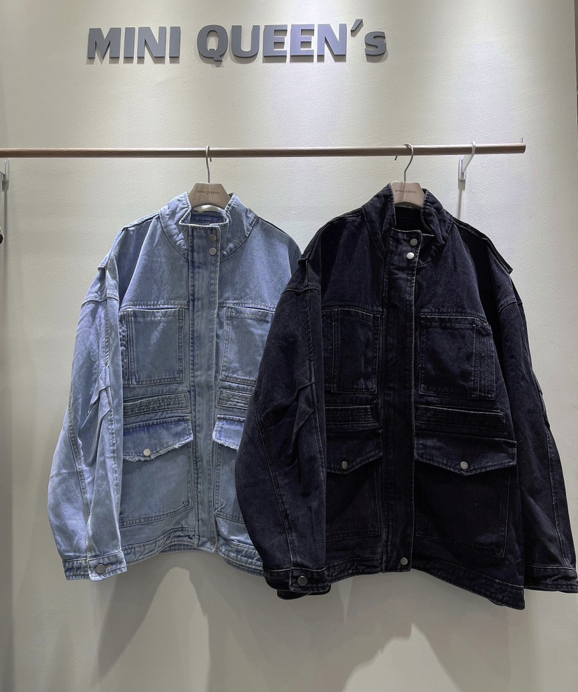 MINIQUEENS韓國直郵㊣女裝新款真品職業休閑人氣25秋冬夾克復古MINIQUEENS夾克
