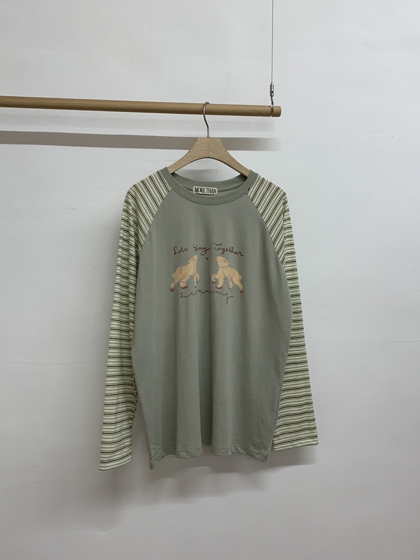 MORE THAN-P韓國代購㊣女裝新品休閑時尚人氣真品長袖T恤MORE THAN長袖T恤