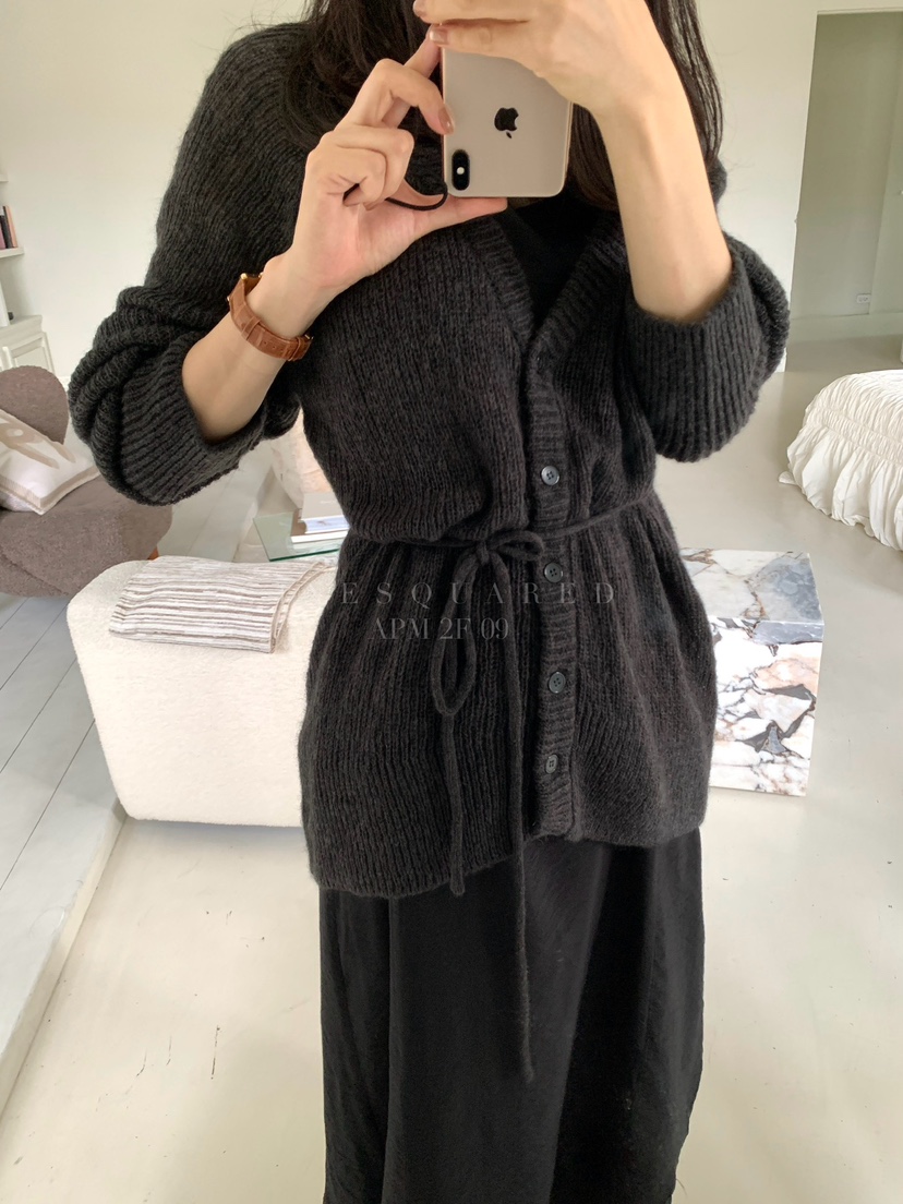 NINESQUARED東大門㊣代購女士新款熱賣推薦夾克含腰繩寬松開衫NINESQUARED夾克