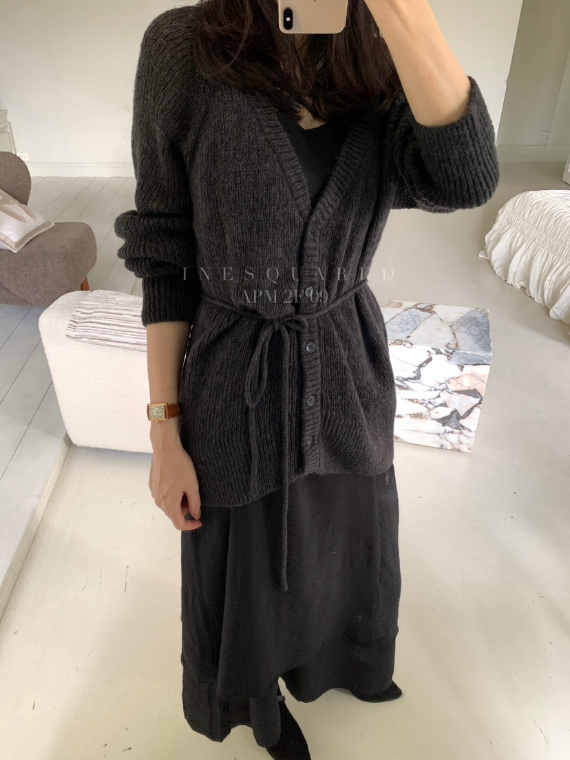 NINESQUARED東大門㊣代購女士新款熱賣推薦夾克含腰繩寬松開衫NINESQUARED夾克