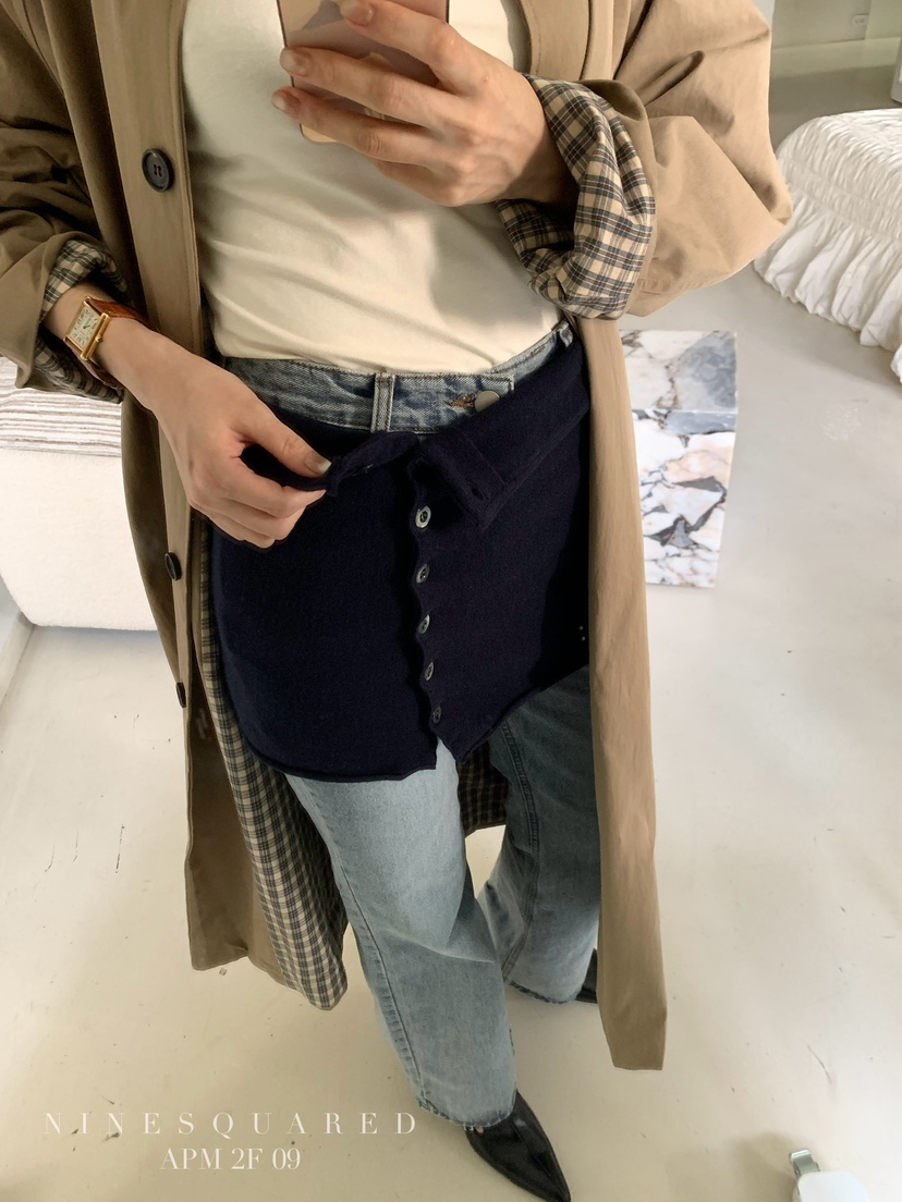 NINESQUARED東大門㊣直郵女裝新款推薦時尚25秋冬真品長款風衣NINESQUARED長款風衣
