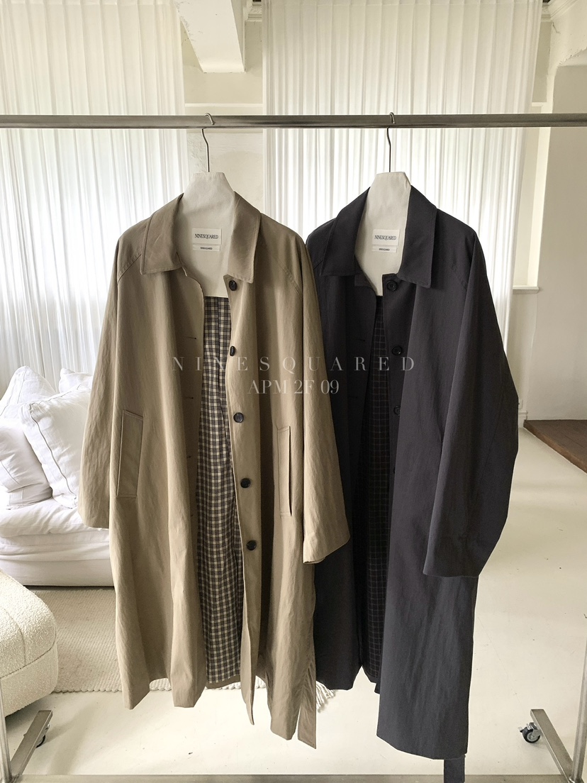 NINESQUARED東大門㊣直郵女裝新款推薦時尚25秋冬真品長款風衣NINESQUARED長款風衣