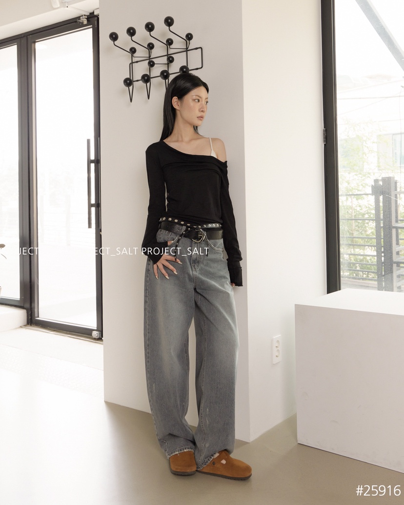 PROJECT SALT韓國代購㊣女士新款熱賣牛仔褲不含腰帶PROJECTSALT牛仔褲