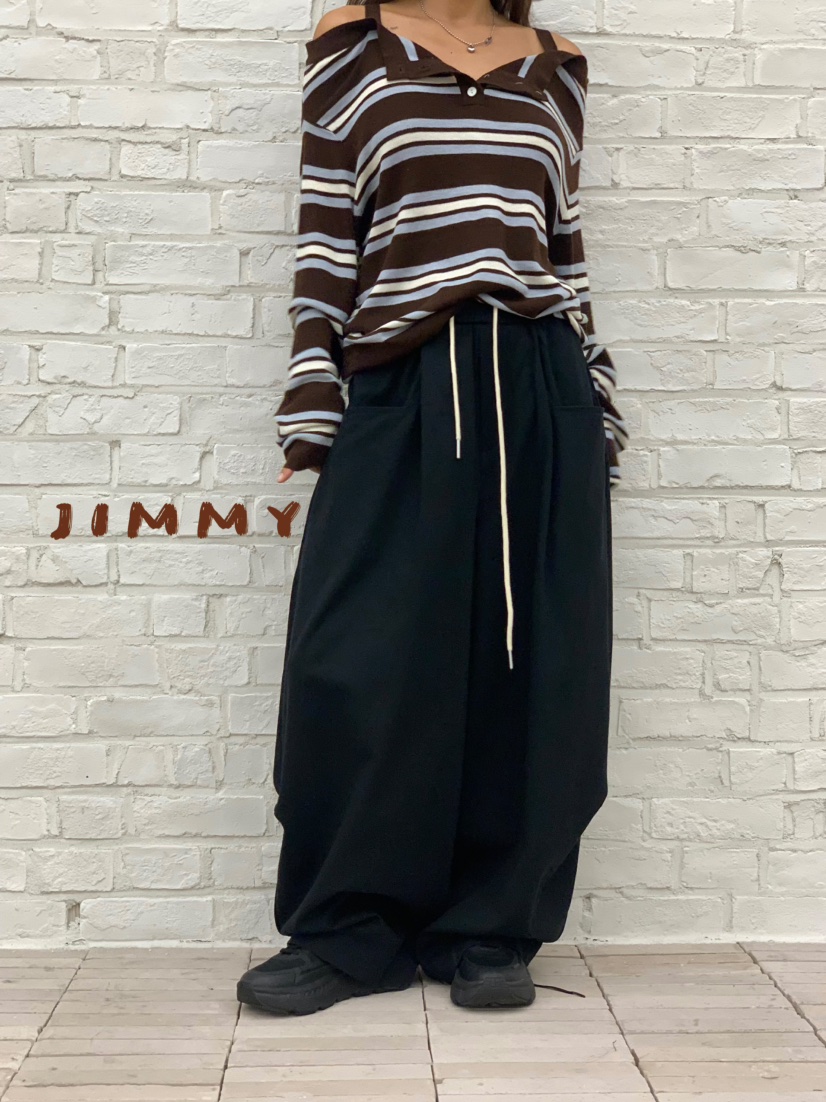 JIMMY東大門㊣代購女士新品人氣25秋冬推薦休閑時尚真品休閑褲JIMMY/REMAKE休閑褲