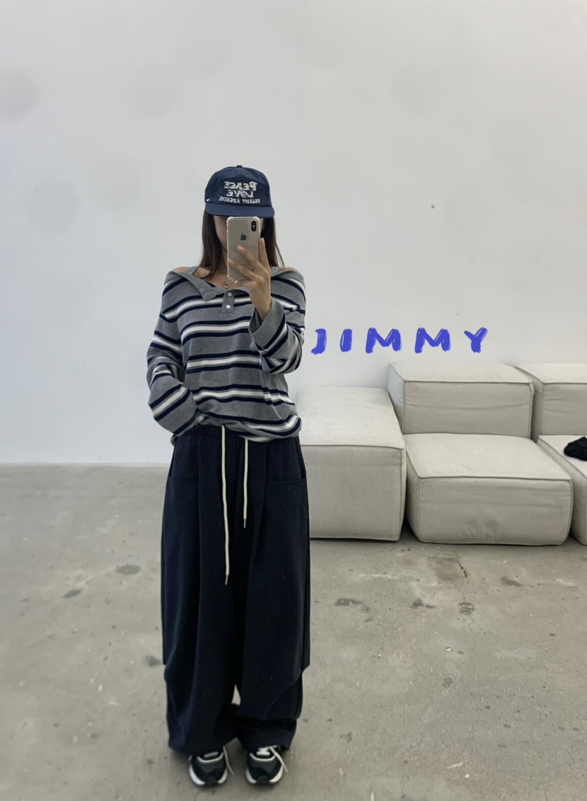 JIMMY東大門㊣代購女士新品人氣25秋冬推薦休閑時尚真品休閑褲JIMMY/REMAKE休閑褲