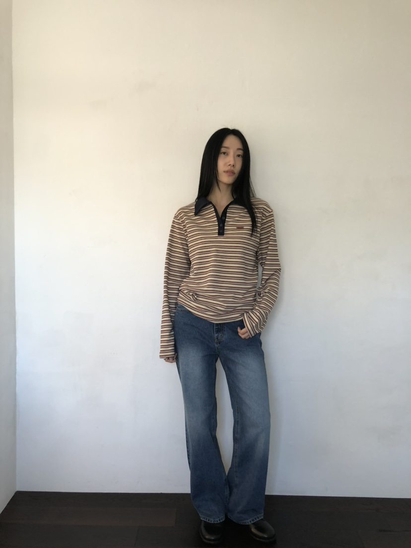 THE CAMEL東大門㊣代購女士新款休閑長袖T恤the came_l 家長袖T恤