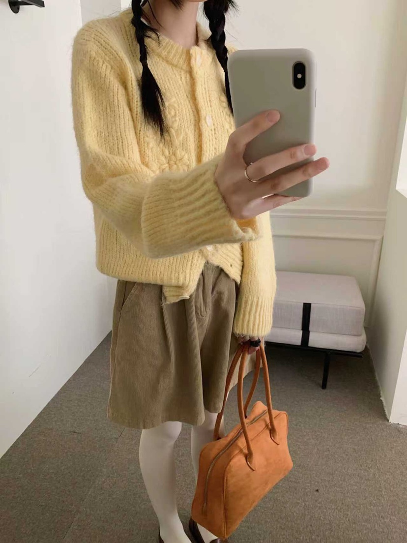 FRILL-T東大門㊣直郵女士新品推薦職業休閑人氣針織衫開衫絨FRILL-T針織衫