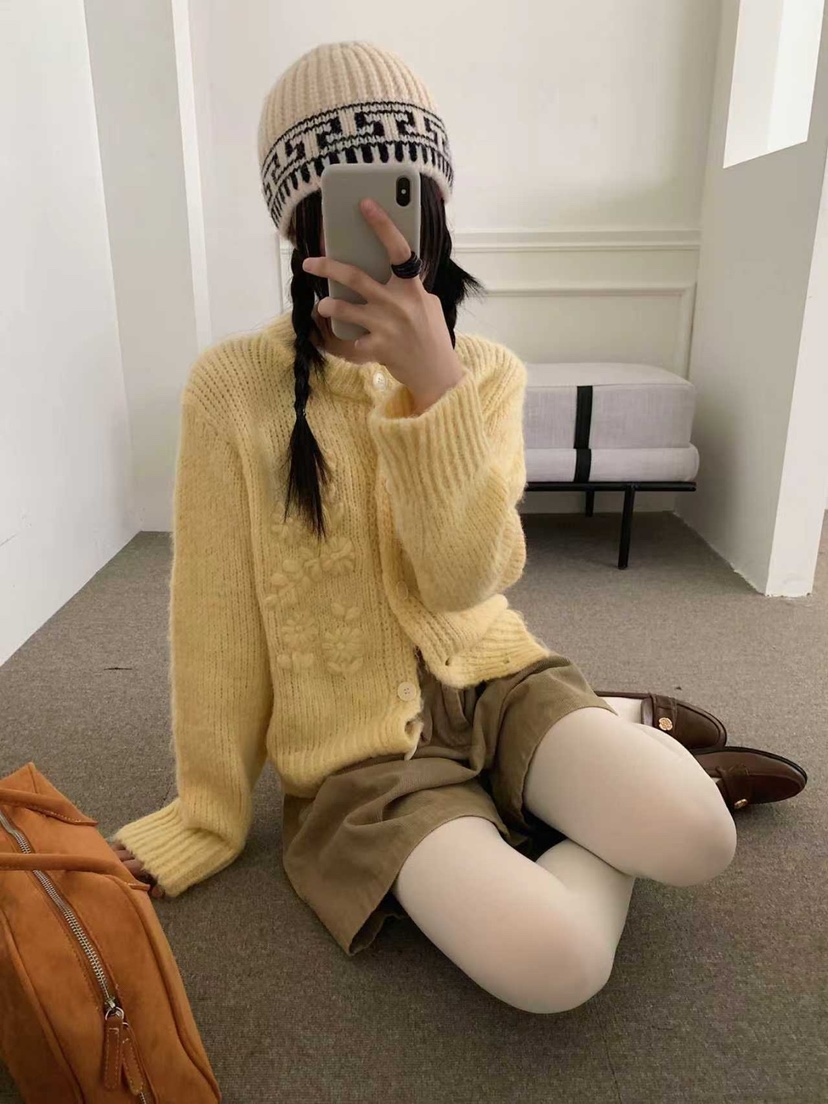 FRILL-T東大門㊣直郵女士新品推薦職業休閑人氣針織衫開衫絨FRILL-T針織衫