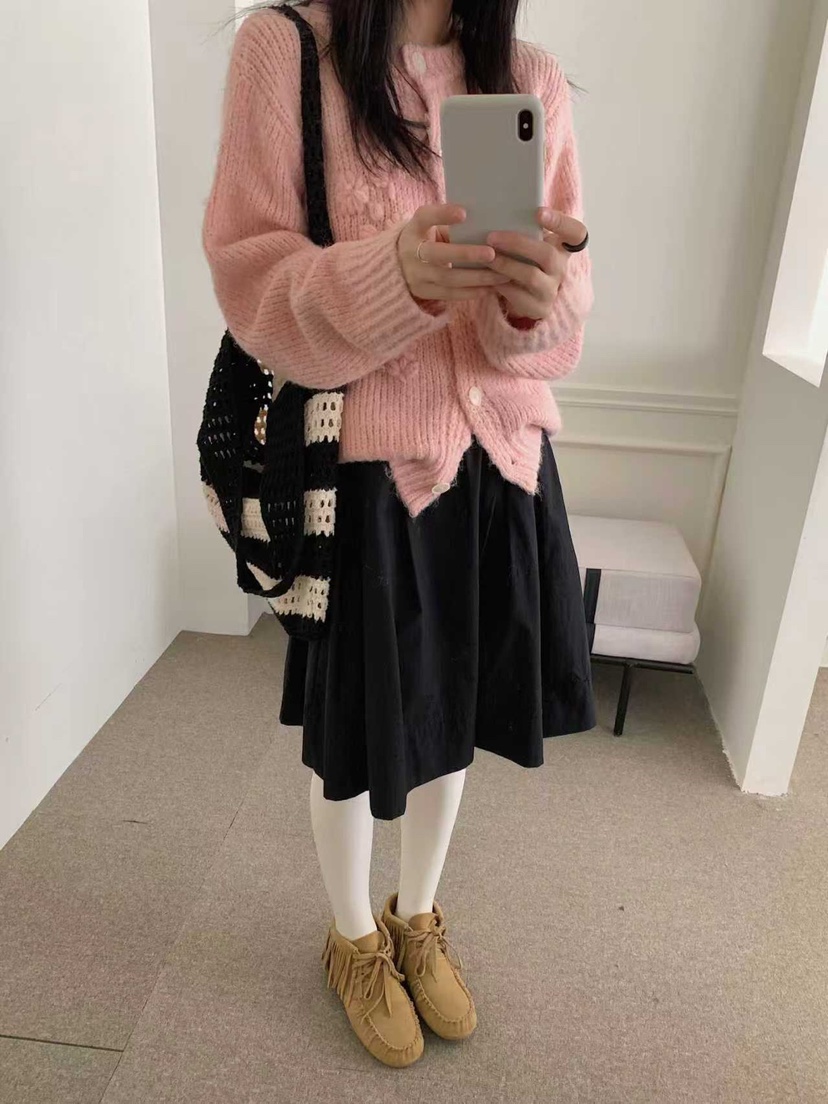 FRILL-T東大門㊣直郵女士新品推薦職業休閑人氣針織衫開衫絨FRILL-T針織衫