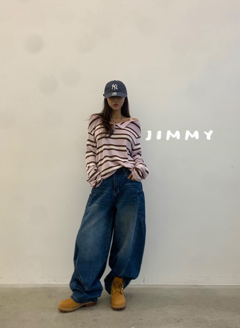 JIMMY東大門㊣直郵女士新款休閑時尚人氣熱賣25秋冬針織衫單排扣JIMMY/REMAKE針織衫