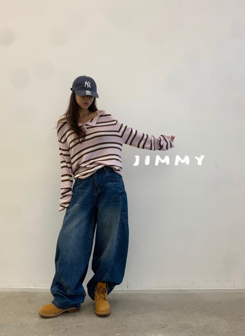 JIMMY東大門㊣直郵女士新款休閑時尚人氣熱賣25秋冬針織衫單排扣JIMMY/REMAKE針織衫