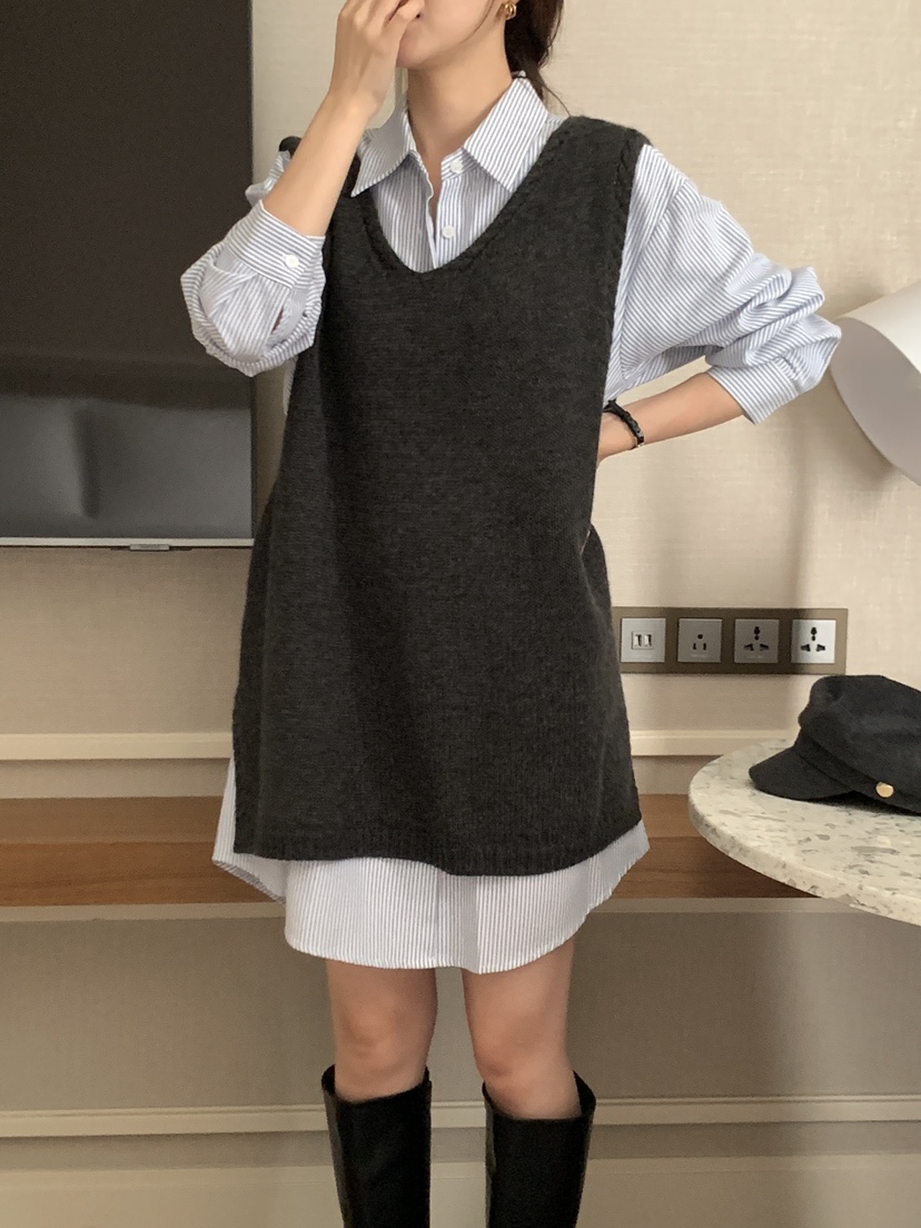 FRILL-T東大門㊣實拍女裝新品25秋冬熱賣休閑時尚吊帶背心FRILL-T吊帶/背心