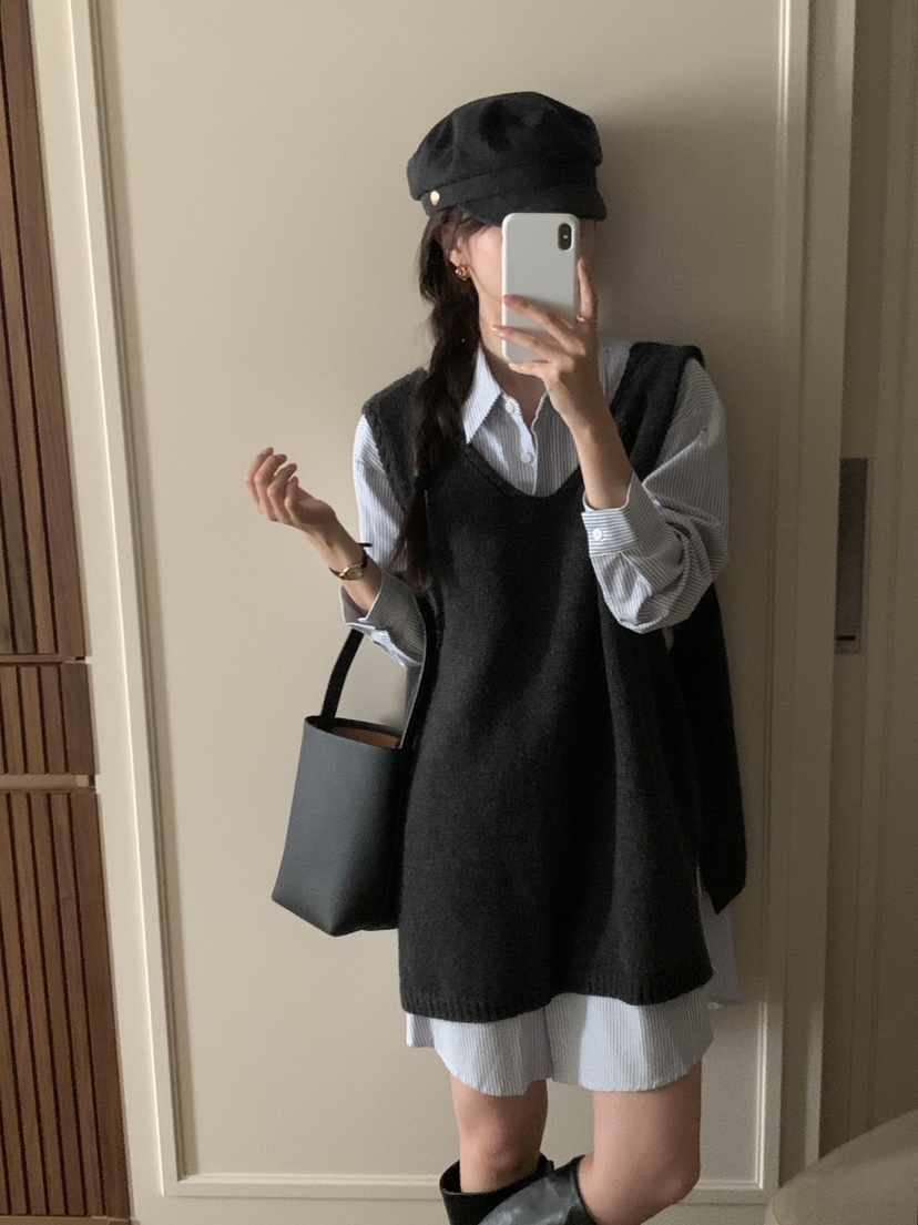 FRILL-T東大門㊣實拍女裝新品25秋冬熱賣休閑時尚吊帶背心FRILL-T吊帶/背心
