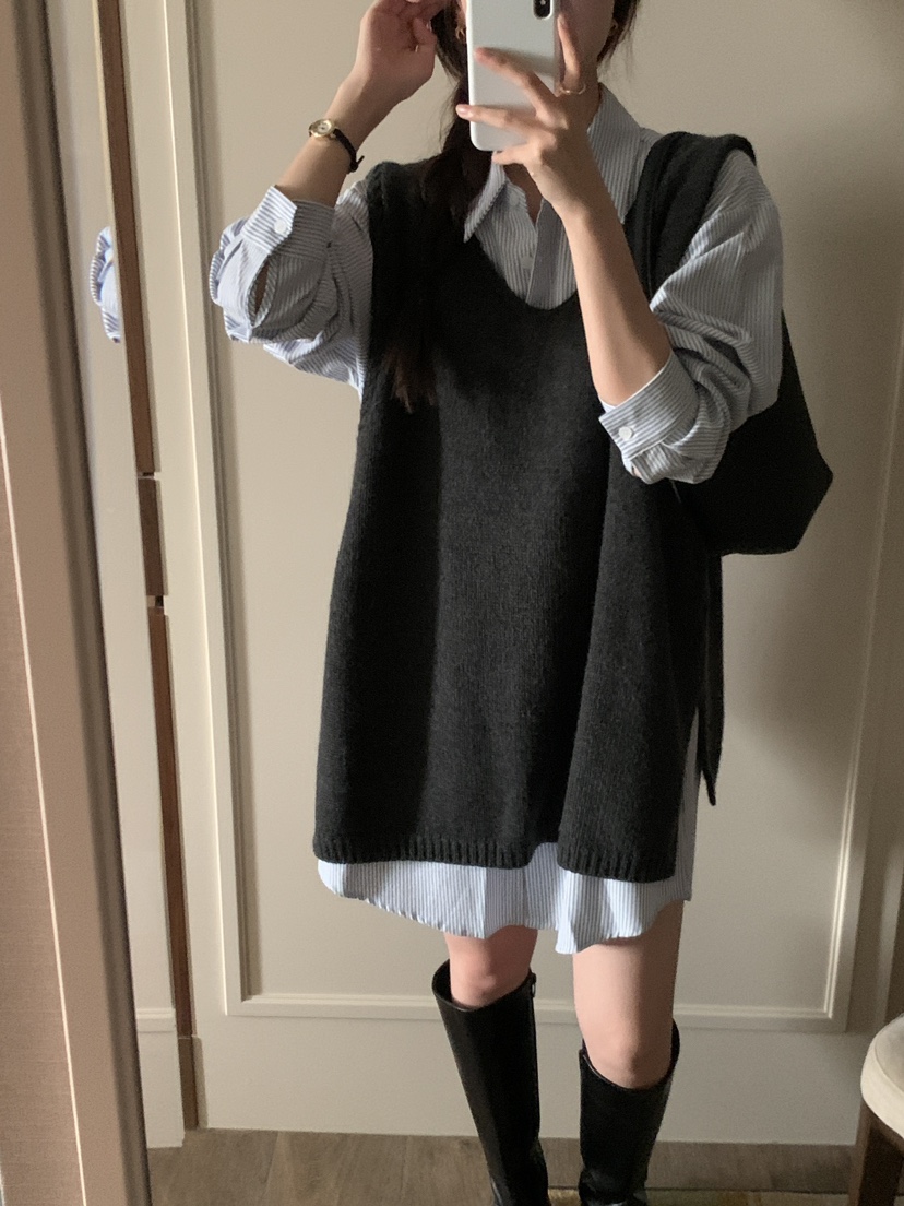 FRILL-T東大門㊣實拍女裝新品25秋冬熱賣休閑時尚吊帶背心FRILL-T吊帶/背心