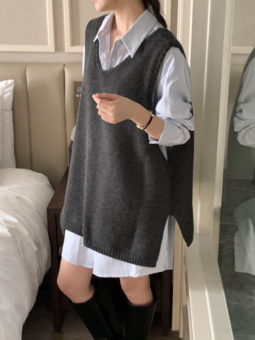 FRILL-T東大門㊣實拍女裝新品25秋冬熱賣休閑時尚吊帶背心FRILL-T吊帶/背心圖色3