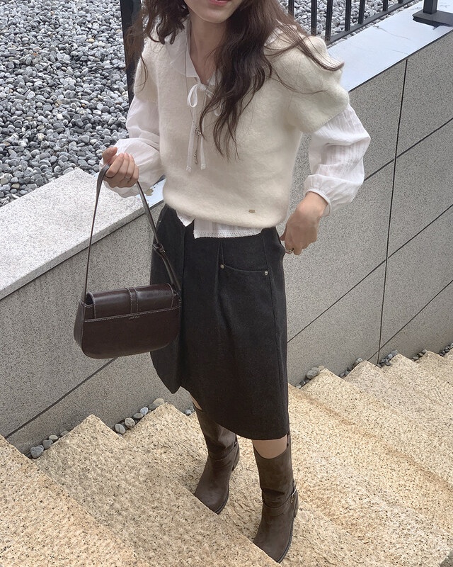 FRILL-T東大門㊣代購女裝新款熱賣25秋冬休閑時尚人氣針織衫FRILL-T針織衫