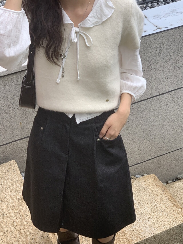 FRILL-T東大門㊣代購女裝新款熱賣25秋冬休閑時尚人氣針織衫FRILL-T針織衫