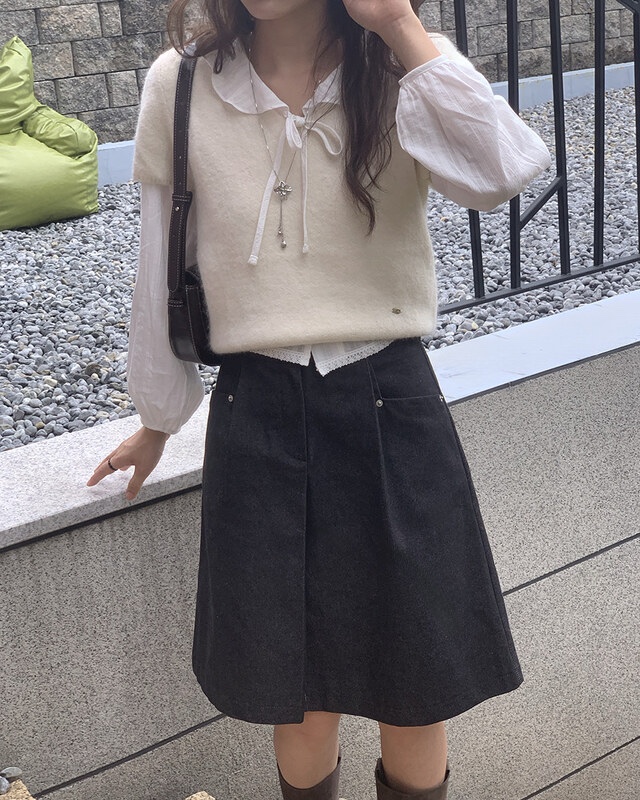 FRILL-T東大門㊣代購女裝新款熱賣25秋冬休閑時尚人氣針織衫FRILL-T針織衫圖色3