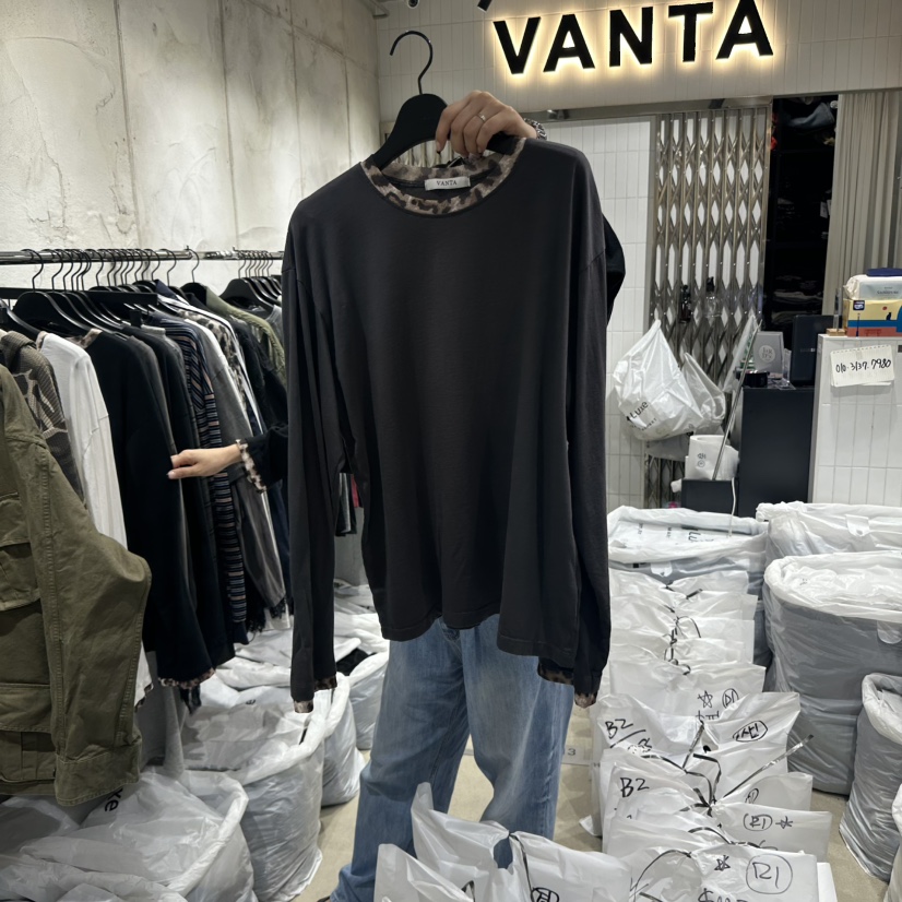 VANTA東大門㊣實拍女士新品25秋冬熱賣時尚職業長袖T恤羊絨VANTA長袖T恤圖色2