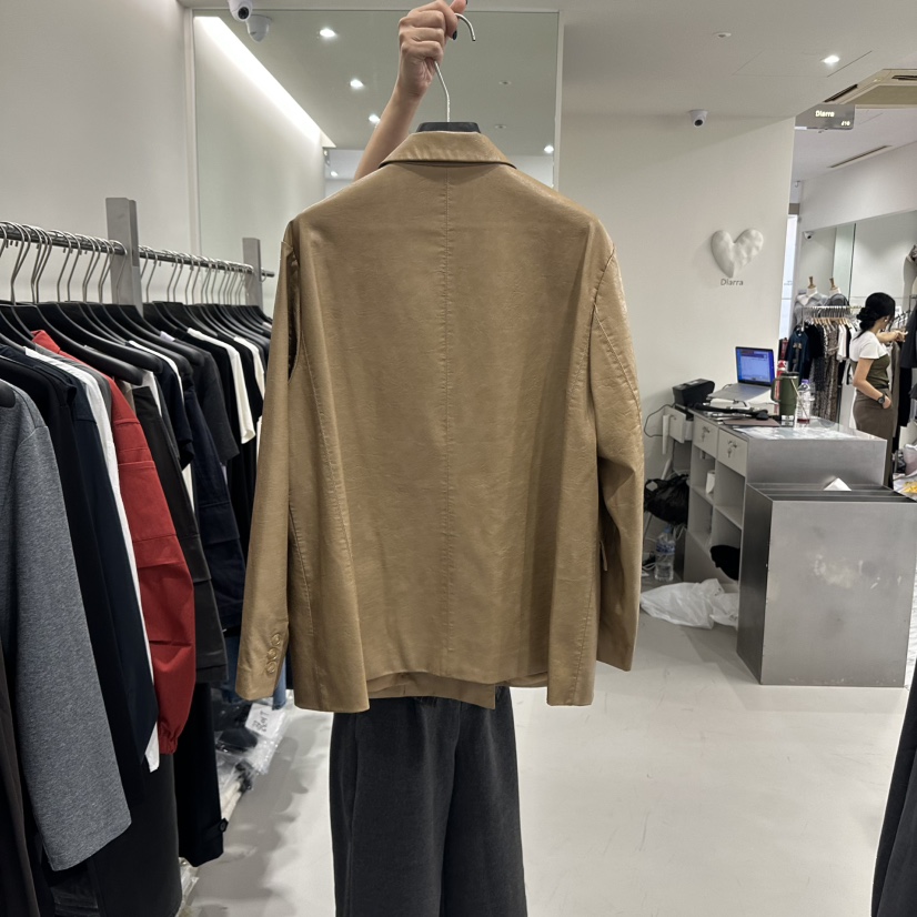 DIARRA東大門㊣代購女士新品休閑推薦熱賣時尚職業夾克皮革DIARRA夾克
