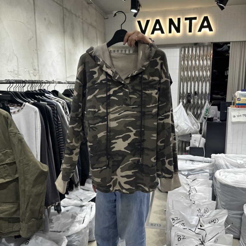VANTA東大門㊣實拍女士新品熱賣25秋冬真品時尚人氣衛衣迷彩VANTA衛衣