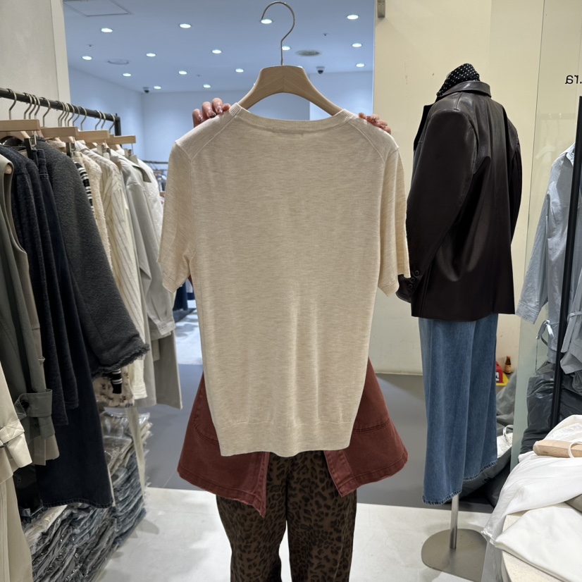 AURA韓國直郵㊣女裝新款熱賣推薦人氣時尚真品休閑職業T恤羊毛Au raT恤