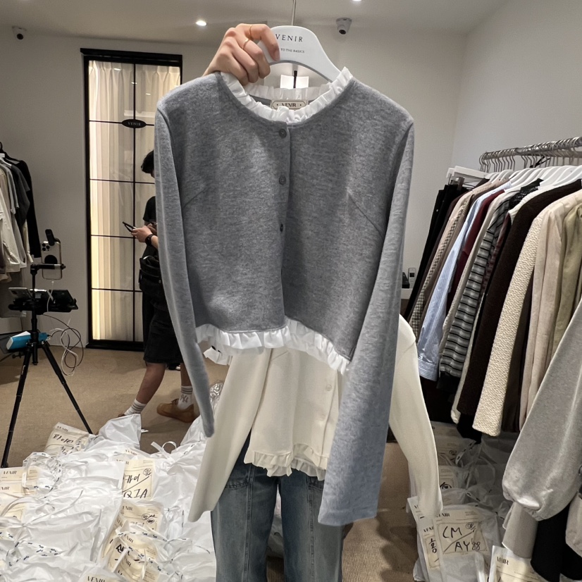 VENIR-a東大門㊣實拍女裝新品25秋冬真品推薦休閑職業針織衫VENIR-a針織衫圖色1