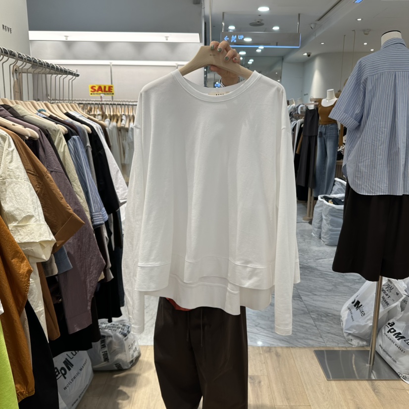 REVE-L東大門㊣直郵女士新款推薦職業熱賣25秋冬時尚長袖T恤REVE-L長袖T恤
