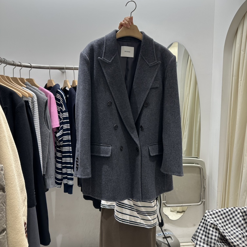 MAJDAN東大門㊣代購女裝新品職業休閑推薦時尚真品夾克手工MAJDAN夾克圖色2