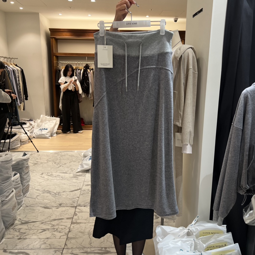 LOVE SOME東大門㊣實拍女士新款熱賣休閑25秋冬半身裙中短裙LOVE SOME半身裙/中短裙圖色2