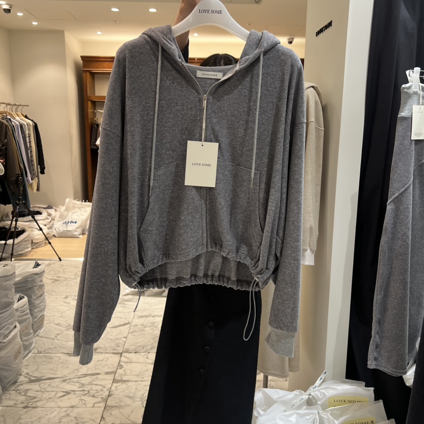 LOVE SOME東大門㊣直郵女士新款熱賣夾克不含內搭拉鏈連帽LOVE SOME夾克