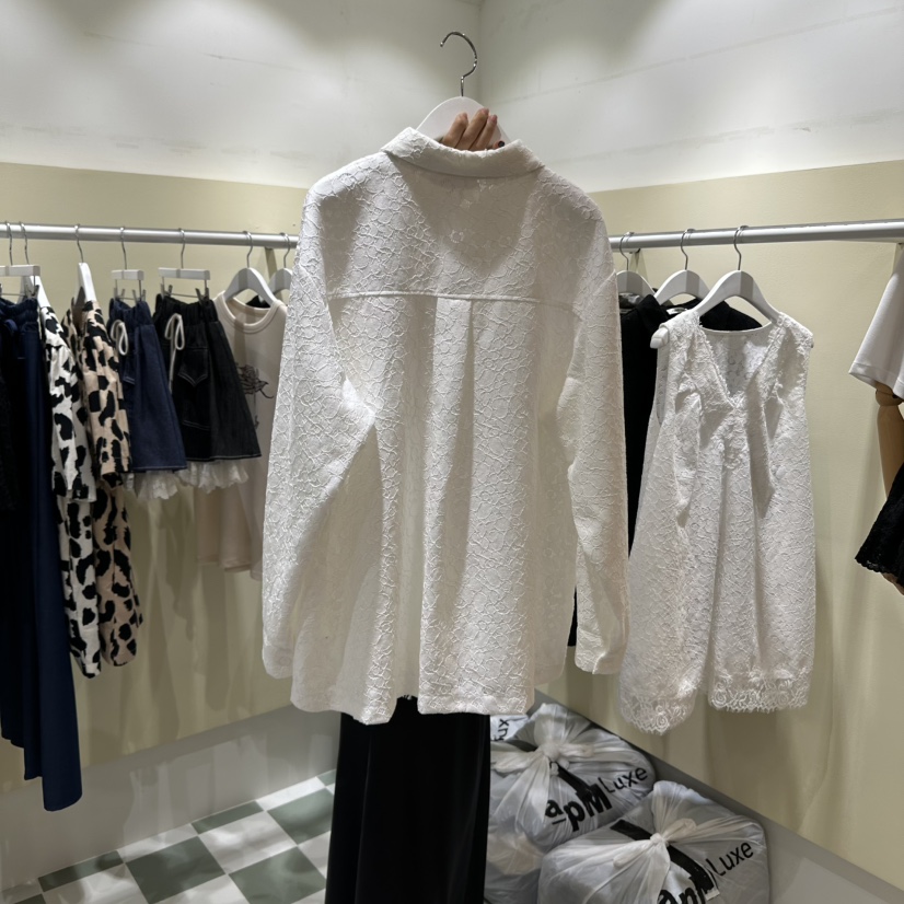 OREUM韓國代購㊣女士新品熱賣職業推薦真品25秋冬襯衫蕾絲衫OREUM襯衫/蕾絲衫