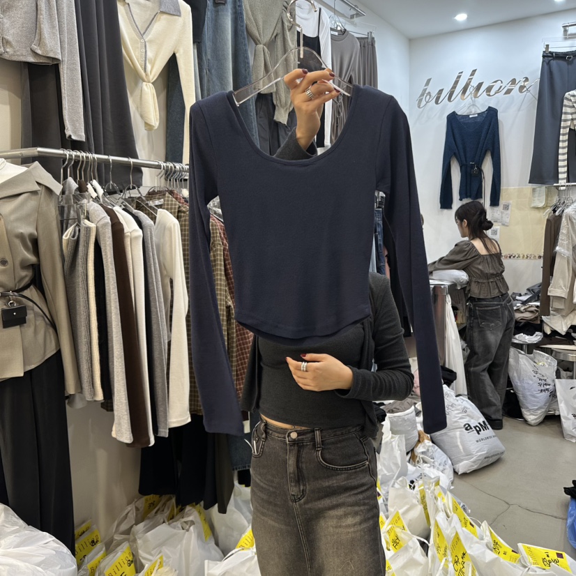BILLION-L東大門㊣直郵女裝新品時尚推薦熱賣休閑人氣長袖T恤BILLION-L長袖T恤