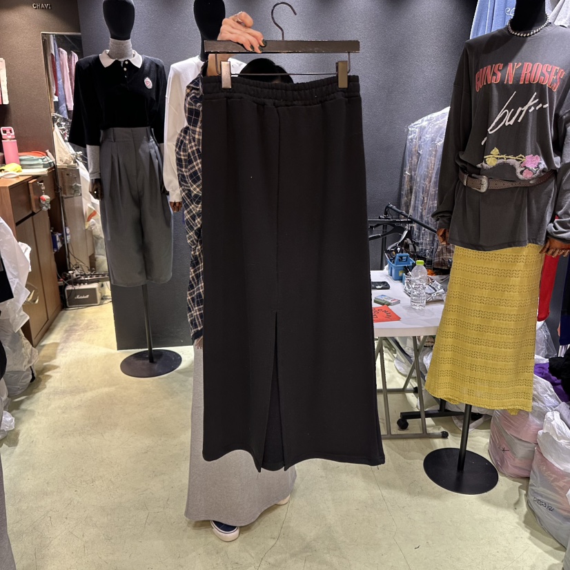 CHAVI韓國直郵㊣女裝新品休閑熱賣時尚推薦職業真品長裙腰帶CHAVI長裙