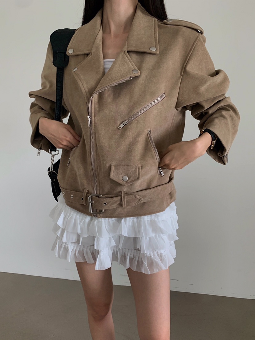 VERANDA東大門㊣代購女士新款職業時尚推薦真品休閑夾克絨面革VERANDA夾克