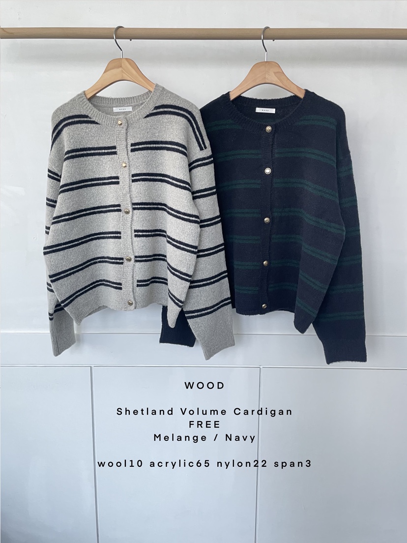 WOOD韓國代購㊣女士新品時尚真品人氣職業熱賣推薦25秋冬針織衫WOOD針織衫圖色2左二色