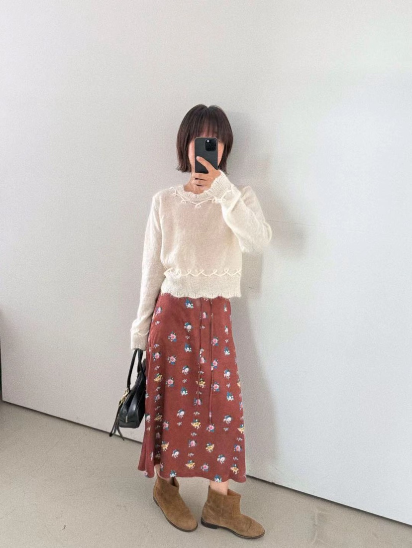 OLI SEOUL韓國代購㊣女士新品人氣25秋冬休閑半身裙中短裙OLI SEOUL半身裙/中短裙