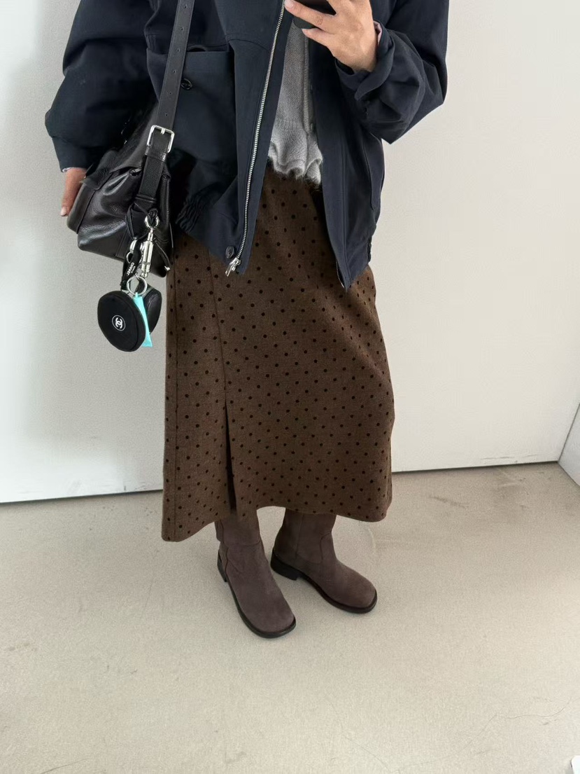 OLI SEOUL韓國代購㊣女裝新款時尚職業休閑熱賣真品推薦長裙OLI SEOUL長裙