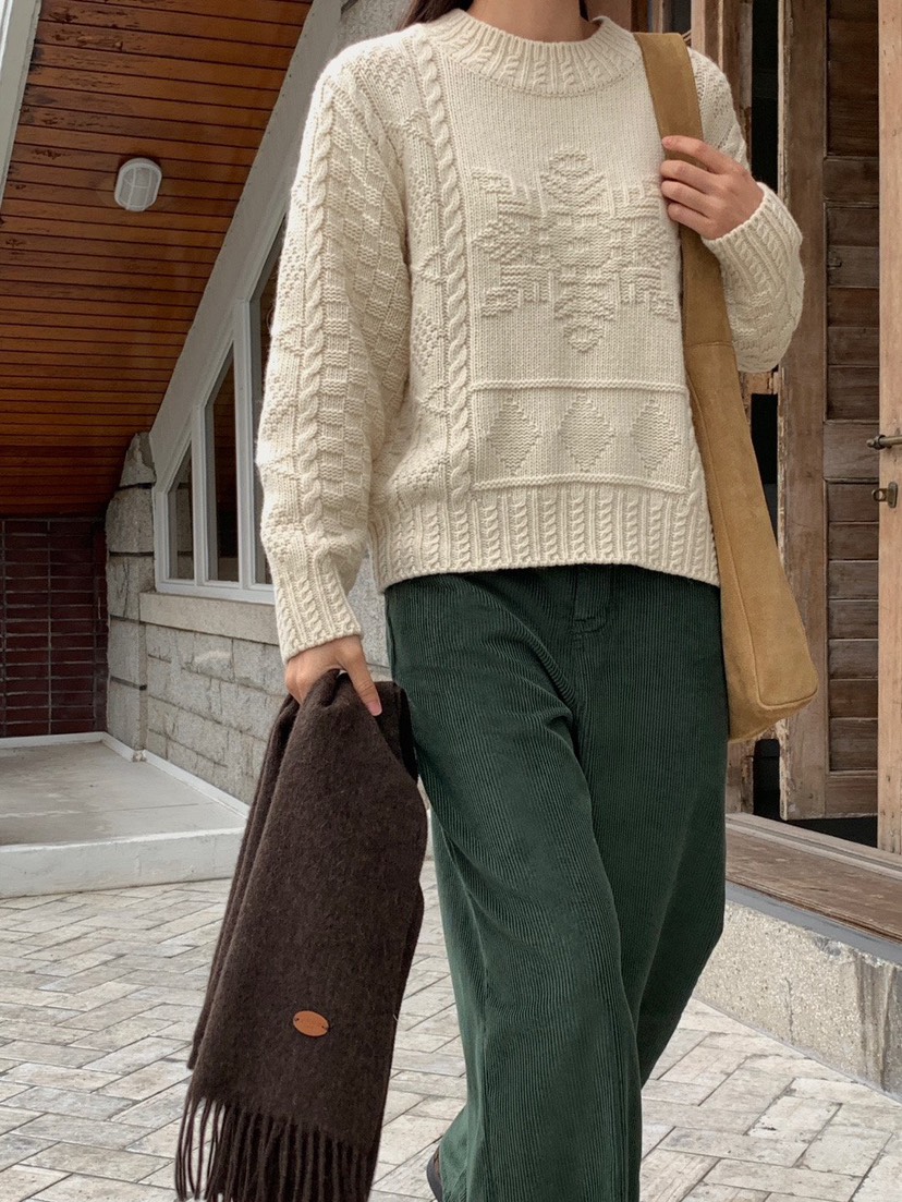 WOOD韓國代購㊣女士新款推薦熱賣時尚休閑25秋冬職業針織衫WOOD針織衫