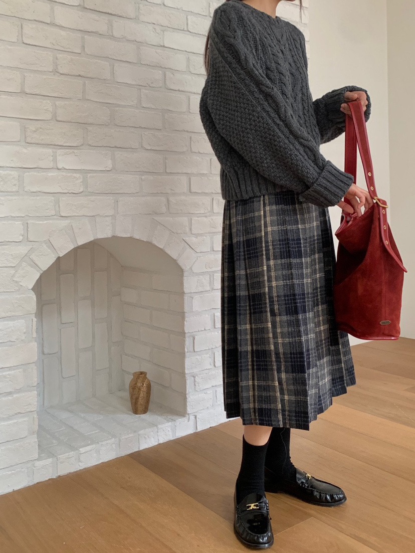 WOOD東大門㊣直郵女士新款休閑熱賣真品時尚人氣職業25秋冬長裙WOOD長裙